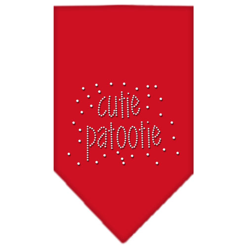 Cutie Patootie Rhinestone Bandana Red Large